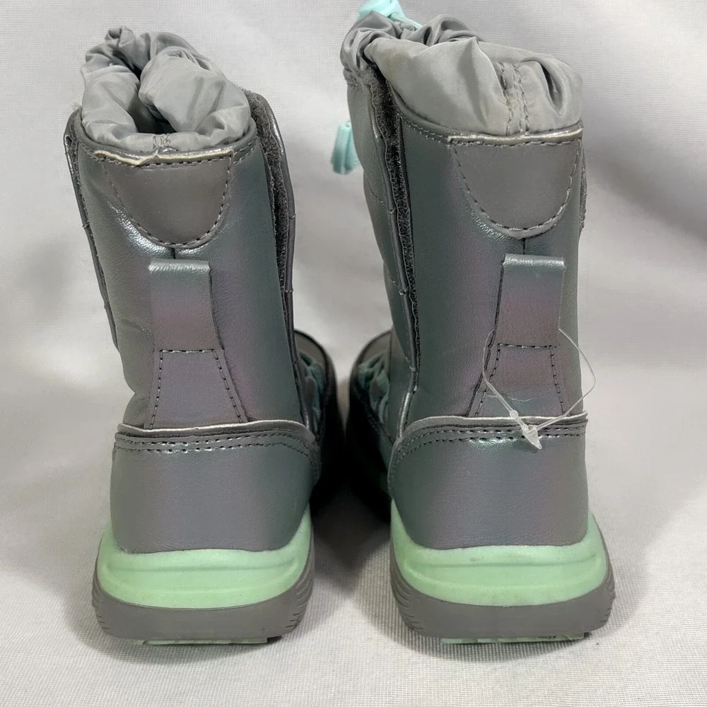 Lands' End Iridescent Flurry Insulated Snow Boots Unisex Kids 6M Blue
